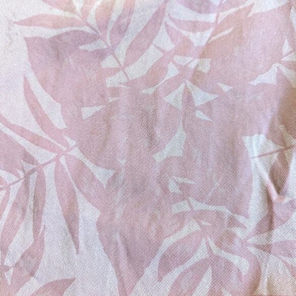 C&C California 100% Lyocell Tropical Floral Dusty Pink High Rise Wide Leg Pants - Picture 3 of 4